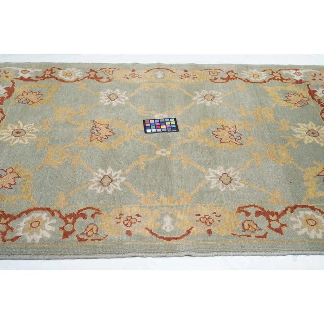 Oushak Rug 4'1'' X 6'1'' For Sale - Image 9 of 10