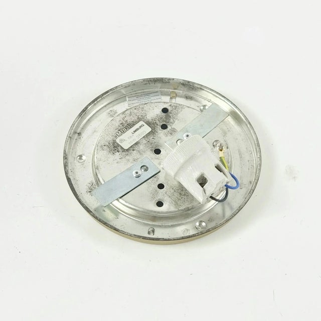 Vintage Geometric Amber Glass Wall Light or Flush Mount From Limburg, Germany, 1970s For Sale - Image 9 of 10