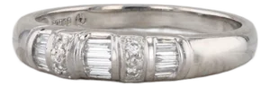 0.27ctw Diamond Wedding Band 950 Platinum Stackable Ring Size 6.5