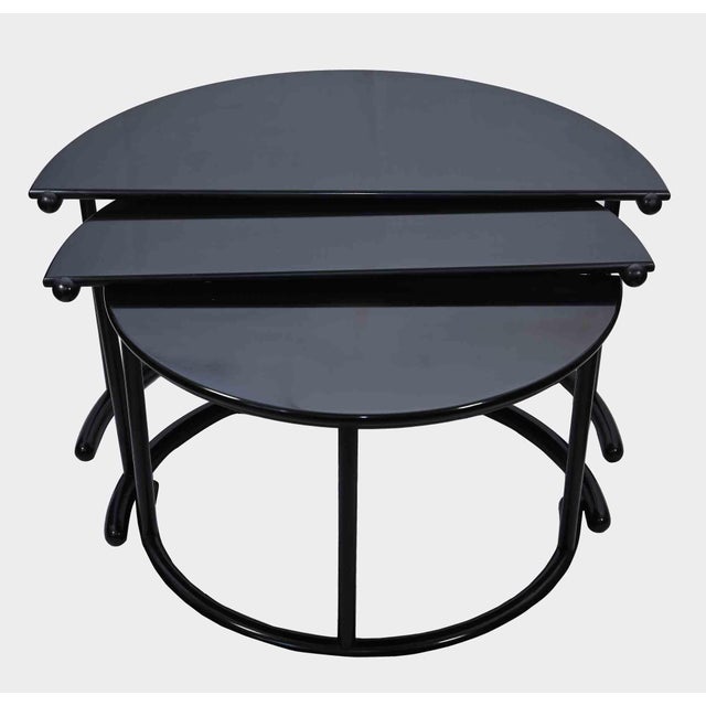 Three Tier Coffee Table by Gianfranco Frattini for Morphos, Acerbis, 1980s, Set of 3 For Sale - Image 3 of 14