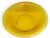 Large round Chinese Peking glass bowl in monochrome golden amber yellow glass. Heavy glass bowl with wide rim. Measures 12...