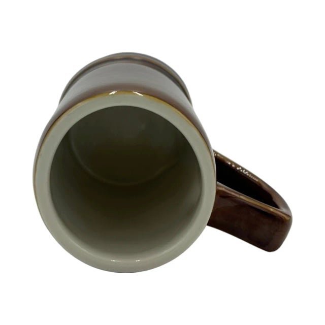 Mid 20th Century Vintage Peter Luger Steakhouse Nyc Restaurant Brown Ceramic Stein Mug For Sale - Image 5 of 13