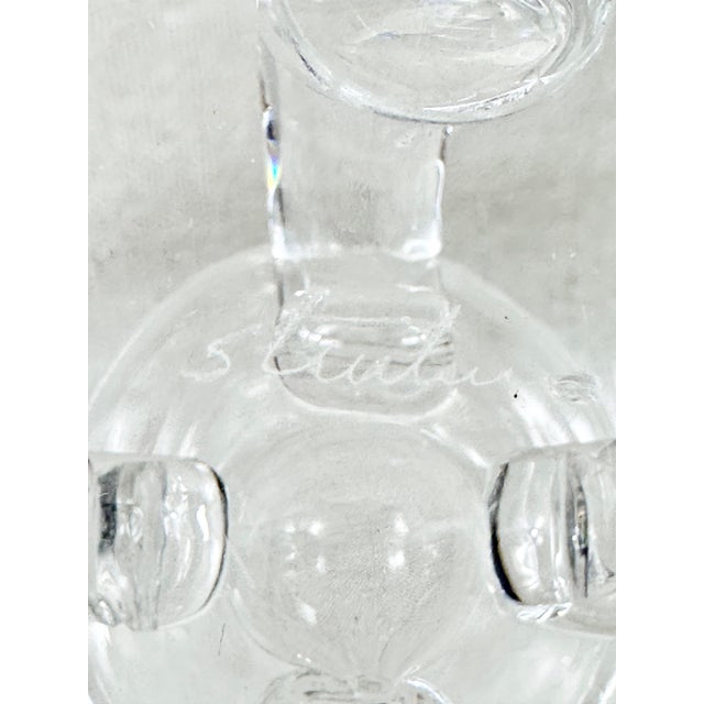 Glass Vintage 1940’s Tazza Footed Steuben Crystal Bowl For Sale - Image 7 of 7