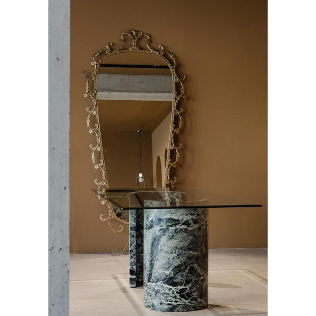 Dining Table in Curved Marble Stone For Sale - Image 3 of 10