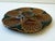A striking vintage Majolica oyster plate by Sarreguemines, France, dating to circa 1950. This beautifully molded serving...