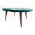 Russell Wright for Conant Ball Coffee Table in Coral and Teal For Sale