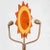 Wood and Brass Floor Lamp with Sun and Moon-Shaped Diffusers in the Style of Cordon Tones, 1980s For Sale - Image 4 of 8