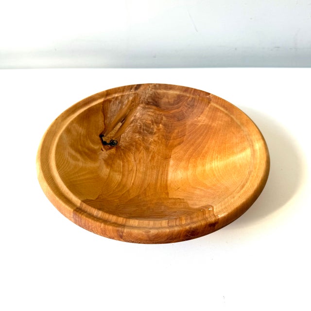 Late 20th Century Late 20th Century Lathe Turned Alaskan Birch Bowl For Sale - Image 5 of 8