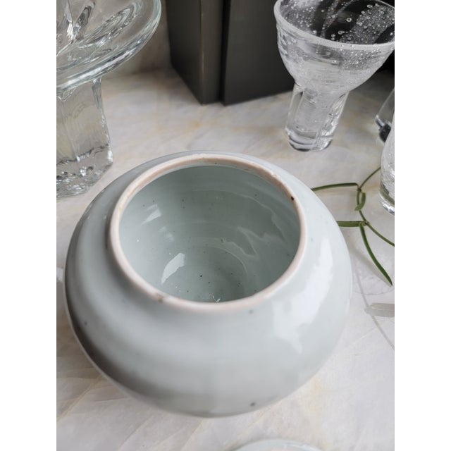 Handmade Japanese White Porcelain Lotus Flower Lidded Container From Rw Guild by Tomoko Sakai For Sale - Image 10 of 15