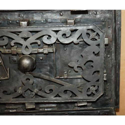 German Wrought Iron Safe Chest, Early 17th Century For Sale - Image 18 of 18