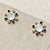 Contemporary Syna Moon Quartz Yellow Gold Earrings with Sapphires and Diamonds, a Pair For Sale - Image 3 of 5