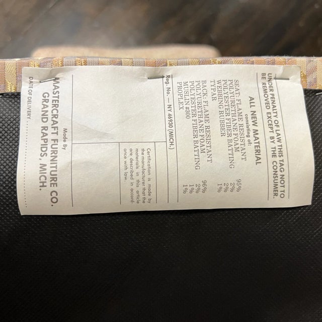 Set of Six Mastercraft Hollywood Regency Style Upholstered Dining Chairs For Sale - Image 9 of 10