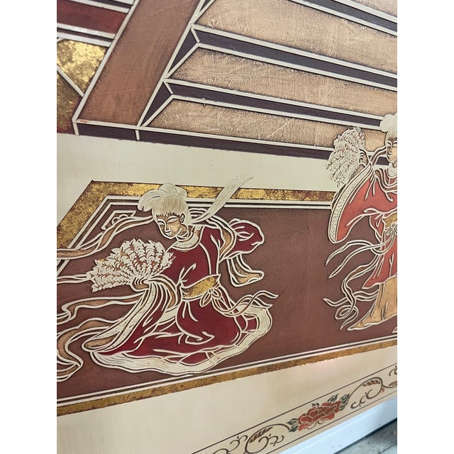 Late 20th Century Late 20th Century Coromandel Panel Style King Headboard For Sale - Image 5 of 12