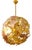 Golden Leaf Pendant Lamp, 1950s For Sale