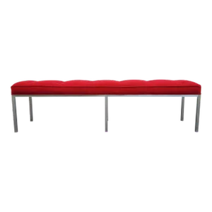 1960s Mid Century Knoll Style Aluminum Bench