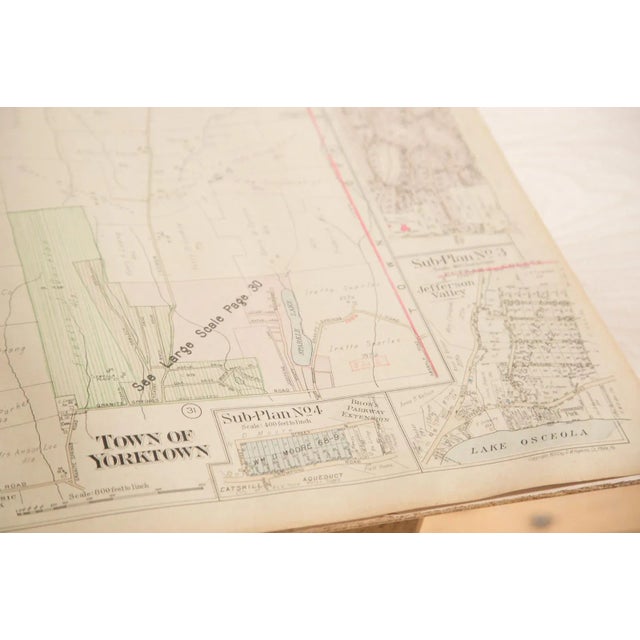 Farmhouse Vintage Hopkins Map of Town of Yorktown For Sale - Image 3 of 5