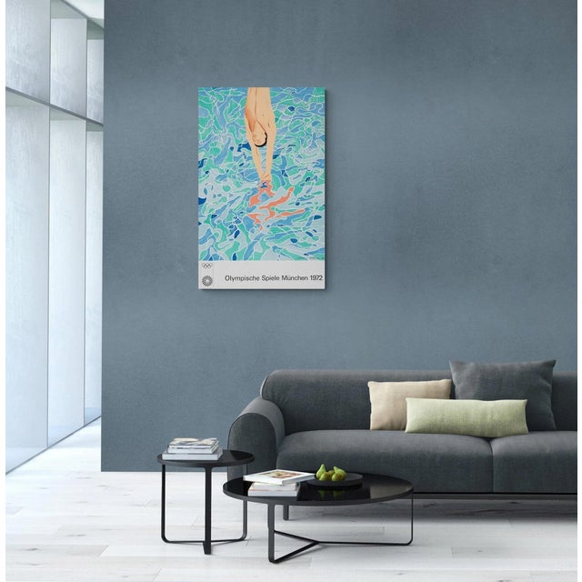 Blue Olympic Games Munich Poster by David Hockney, 1972 For Sale - Image 8 of 9