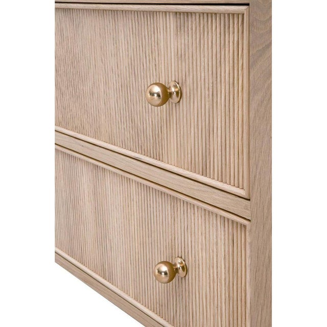 Highland Open Shelf 2-Drawer Natural Oak Nightstand For Sale - Image 4 of 8