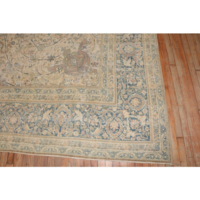 Textile Zabihi Collection Oversize Antique Persian Kerman Carpet For Sale - Image 7 of 12