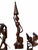 Vintage Balinese-Style Carved Wood Figurative and Bird Sculptures — Set of 4 For Sale - Image 9 of 10