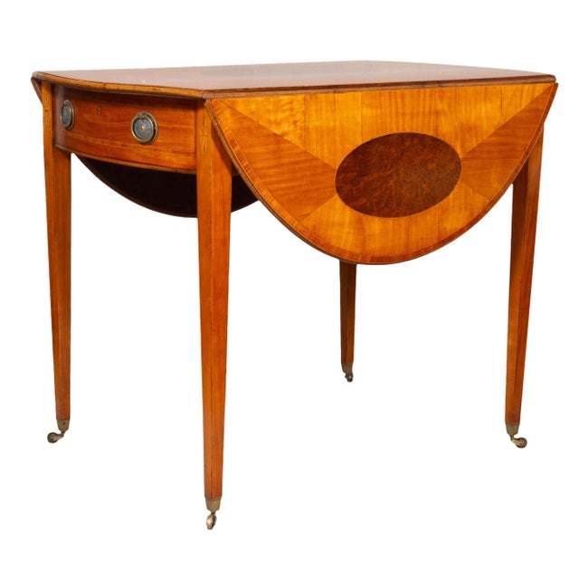 Brown Fine George III Satinwood And Amboyna Pembroke Table For Sale - Image 8 of 12