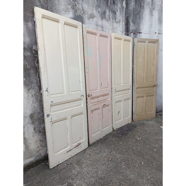 Vintage Cream Fir Doors, Set of 4 For Sale - Image 3 of 18
