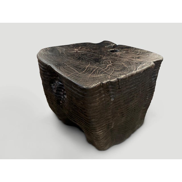 Andrianna Shamaris Magnificent Teak Wood Side Table or Pedestal For Sale - Image 18 of 18