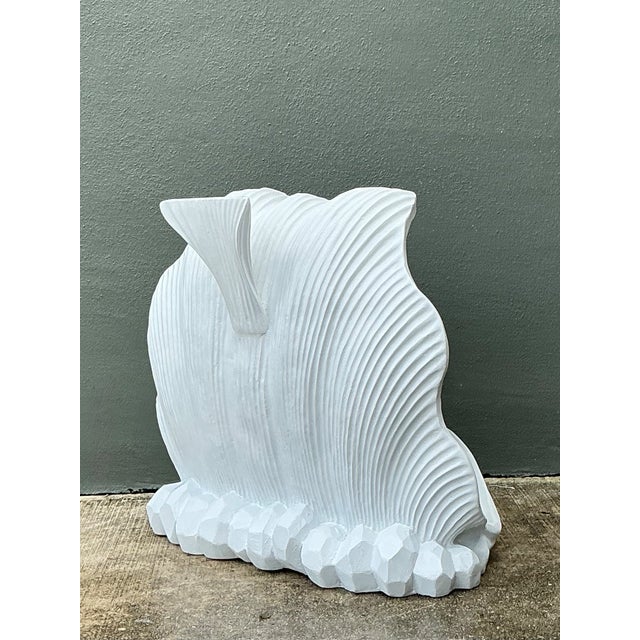 Early 21st Century Vintage White Clam Shell Table Pedestals - Pair For Sale - Image 5 of 15
