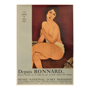 1957 French Exhibition Poster - Depuis Bonnard, Musée National d'Art Moderne