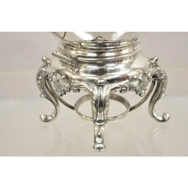 Antique Reed & Barton 1866 Silver Plated Victorian Tilting Teapot on Stand For Sale - Image 12 of 12