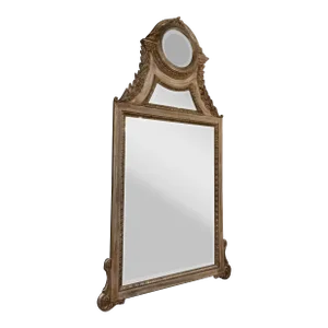 LaBarge Co. Vintage Traditional Champagne Silver Finished Pier Wall Mirror