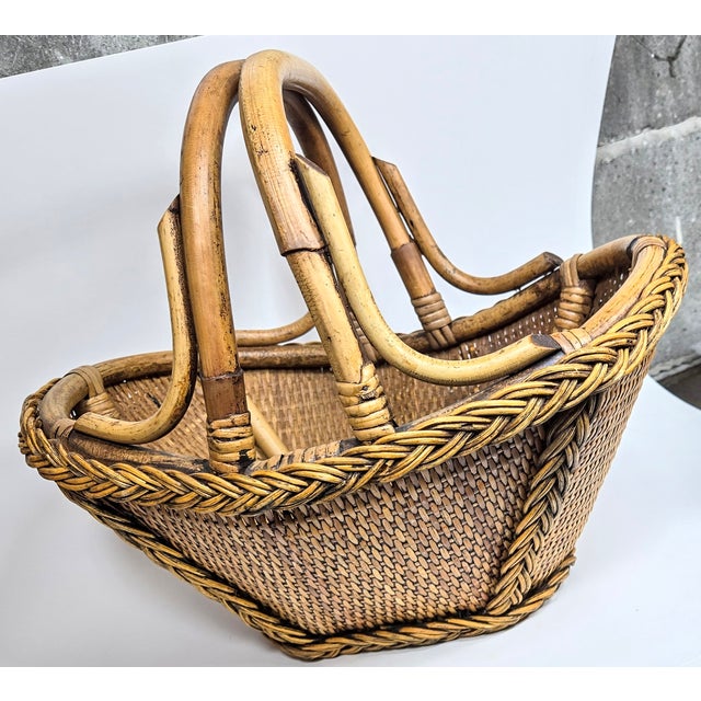 Boho 70s Basket For Sale - Image 10 of 12