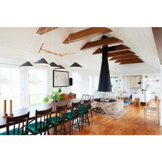 Wood Large Daniel Becker 'Emily 5' Chandelier in Glossy Black for Moss Objects For Sale - Image 7 of 13