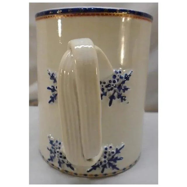 Chinese Large Antique Early 19th Century Chinese Export Porcelain American Federal Market Tankard Mug With Urn Armorial 1810 For Sale - Image 3 of 8