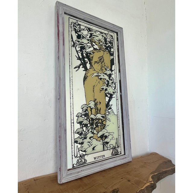 VintageArt Nouveau Mirror, 1970s For Sale - Image 3 of 15