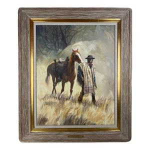 American Western "In Apache Territory" Oil Painting by Donald Wallace Muth