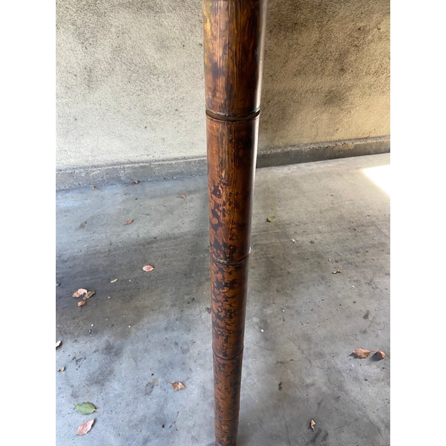 British Colonial Burnt Bamboo and Grasscloth Queen Headboard For Sale In Los Angeles - Image 6 of 12