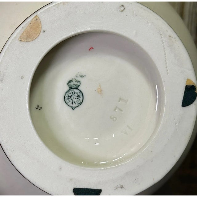 Antique Royal Worcester Porcelain Dolphin Handled Gilt Vase With Pink Pelicans, 1884 #871 Aesthetic Movement For Sale - Image 14 of 14