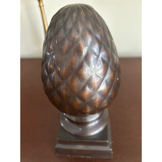 Bronze-Finish Cast Metal Pineapple Finial Garniture Statue For Sale - Image 4 of 8