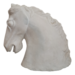 Large Vintage Horse Head Bust Sculpture, 1978