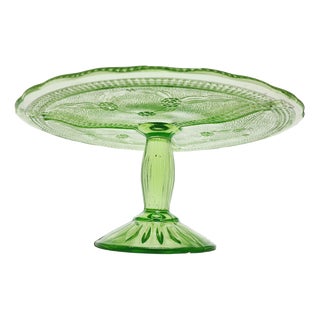 Cake Bowl on Stand from Ząbkowice Glassworks, 1970s For Sale