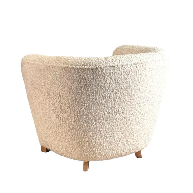 Mid-Century Modern Vintage Danish Tub Lounge Chair For Sale - Image 3 of 4