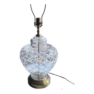 Vintage Wildwood crystal table lamp // Cut crystal lamp // high end designer lighting // vintage luxury lighting // accent lamp For Sale
