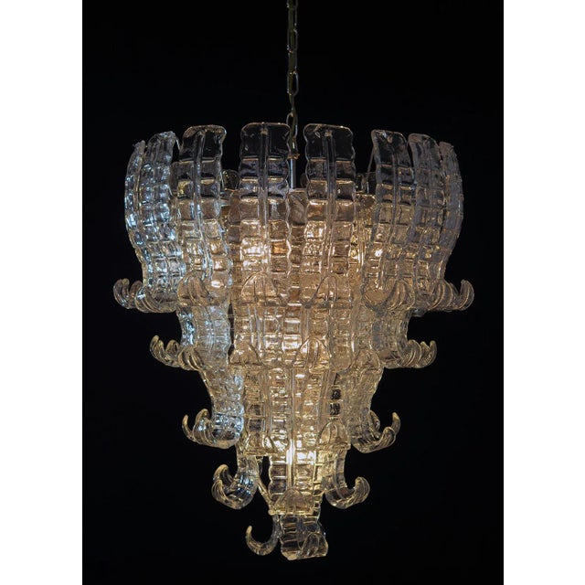 Vintage Italian Murano Glass Chandelier, 1984 For Sale - Image 6 of 12