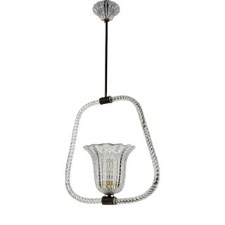 Murano Glass Pendant Lamp from Barovier Toso, 1940s For Sale