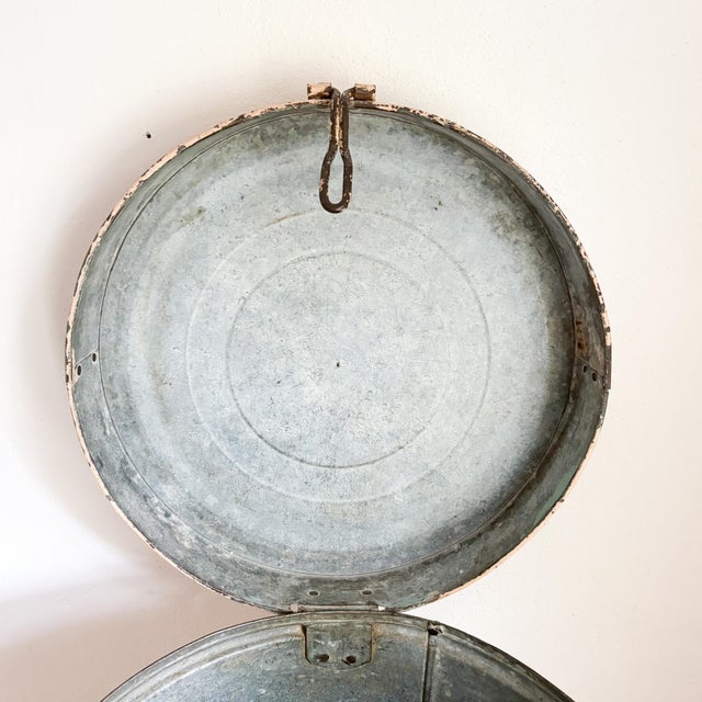 Antique Metal Flour Tin With Hand Painted Lettering For Sale - Image 11 of 12