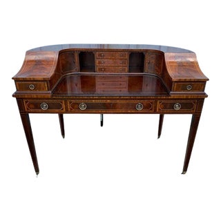 1930s Mahogany and Leather Carlton House Desk For Sale
