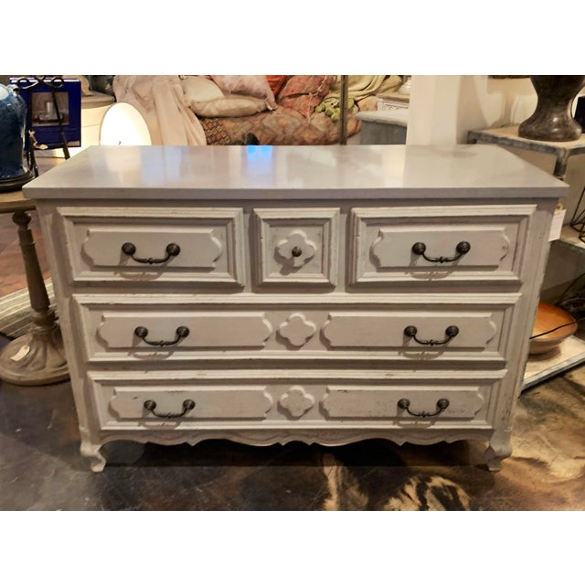 Antique French Style Gray Dresser With Gray Quartz Top Chairish