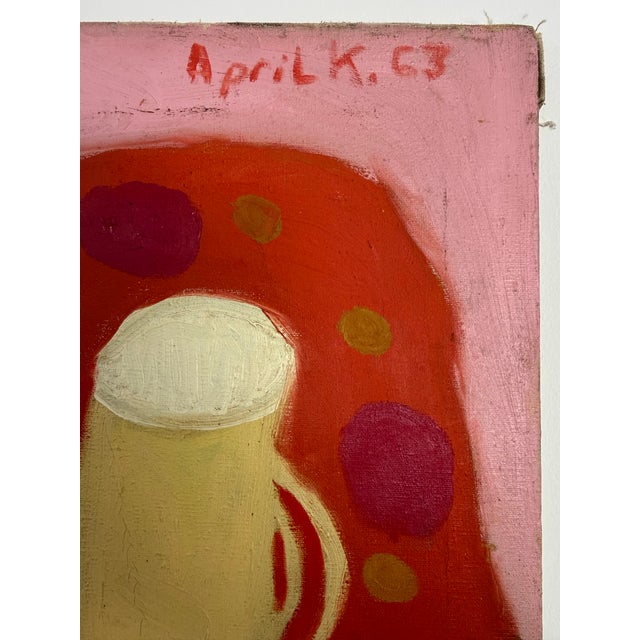 1960s Vibrant Still Life With Dinner Plate For Sale - Image 4 of 8