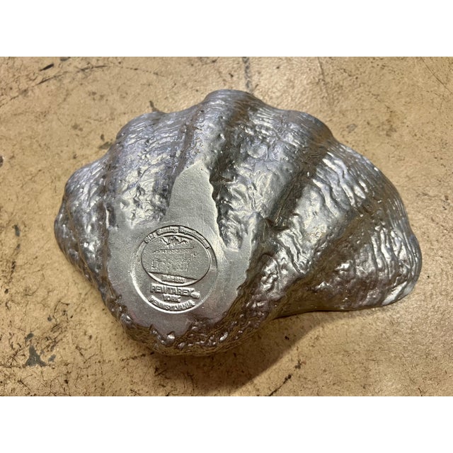 Late 20th Century Silver Pewter Clam Bowl For Sale - Image 4 of 6